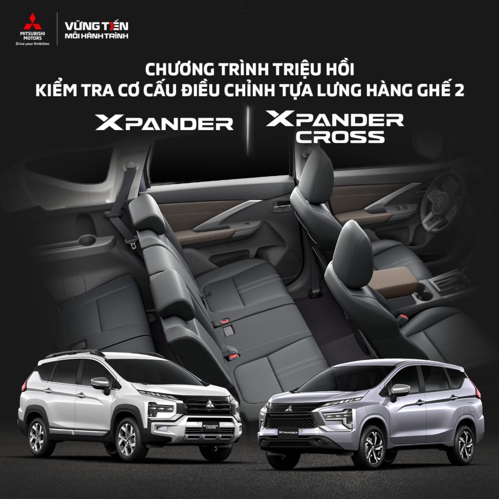 CHƯƠNG TRÌNH TRIỆU HỒI XE MITSUBISHI XPANDER VÀ XPANDER CROSS – KIỂM TRA KHẮC PHỤC CƠ CẤU ĐIỀU CHỈNH TỰA LƯNG HÀNG GHẾ 2